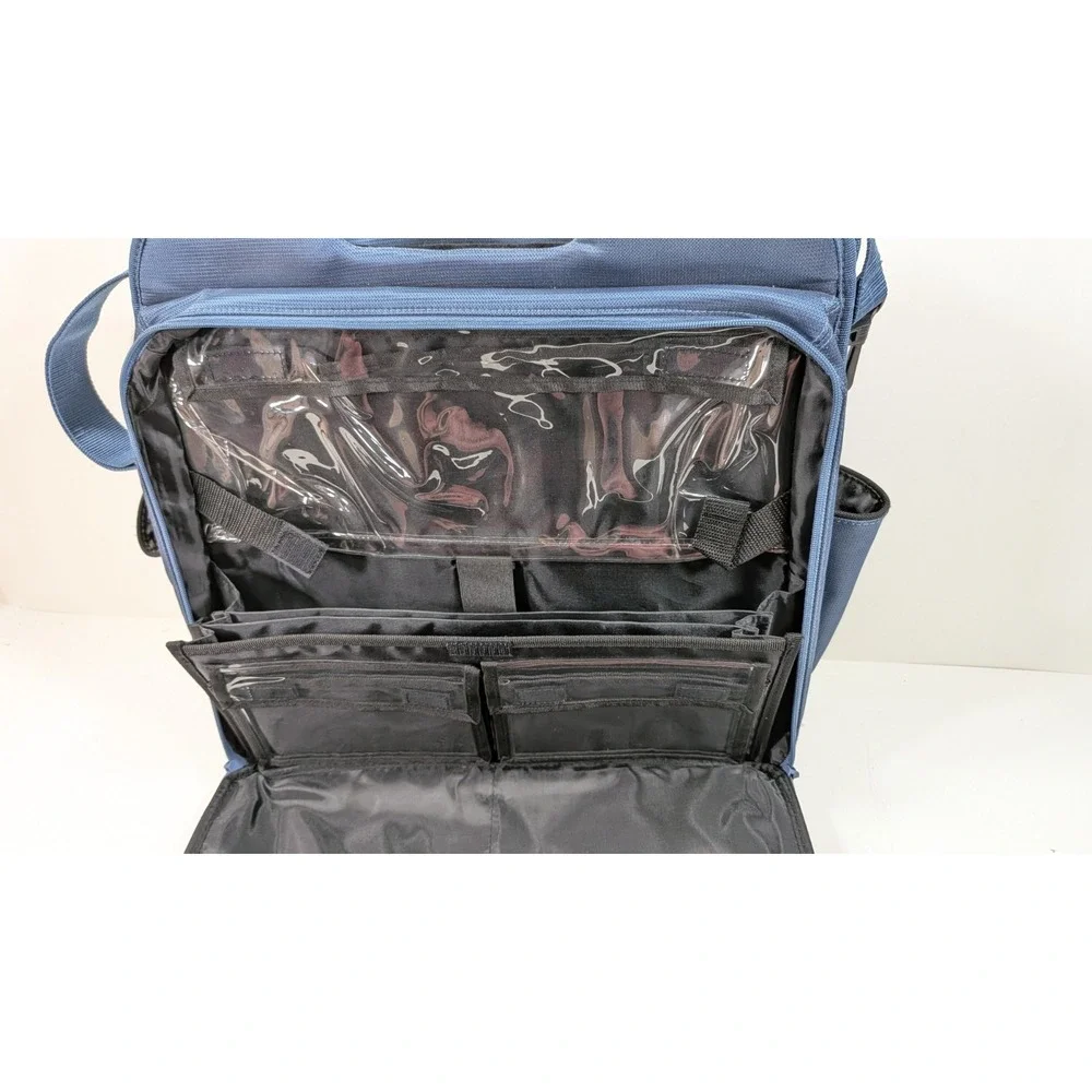 Crop In Syle Large Blue Zippered Scrapbook Paper Pocket Craft Case 16
